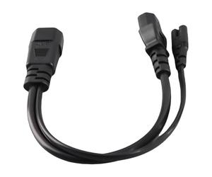 Generic Cordon d'alimentation Premium IEC320 C14 à C13 C7, Câble isolé Résistant à la Chaleur, 32cm, pour Moniteurs LCD, Projecteurs