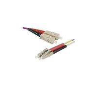 generic - Cordon de raccordement - SC/UPC multimode (M) pour LC/UPC multimode (M) - 5 m - 2 mm - fibre optique - duplex - 50 / 125 microns - OM4 -