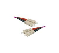 generic - Cordon de raccordement - SC/UPC multimode (M) pour SC/UPC multimode (M) - 2 m - 2 mm - fibre optique - duplex - 50 / 125 microns - OM4 -