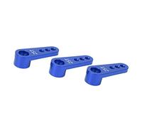 Generic Cornes de Servo en Aluminium 25T de Haute qualité, Bras de Direction en Métal coloré pour Voiture RC 1/8 1/10, Pièces de Mise à Niveau pour Amateurs RC (Blue)