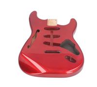Generic Corps de Guitare électrique SSS en Bois D'aulne Massif pour Projets de Guitare électrique DIY - Design Brillant (GSB12ST Rouge)