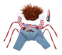 Generic Cosplay Deadly Doll Vêtements pour Chiens pour Animaux de Compagnie d'halloween et de Noël, Tissu en Coton Doux, élastique, Respirant pour Chats et Chiens, Taille S/M/L, Matériau en Denim, y