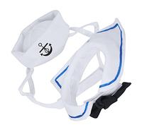Generic Costume de Marin pour Animal de Compagnie, Ensemble Chapeau et Cape en Coton pour Chat pour Célébration Festive, Costume de Chat Respirant et Réglable pour Un Usage Quotidien, Cravate à