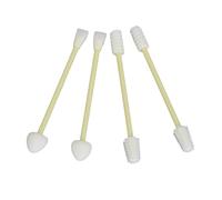 Generic Cotons-tiges, Cotons-tiges Réutilisables en Silicone Jaune à Double extrémité, Doux et Polyvalents, Faciles à Nettoyer, pour le Nettoyage du Clavier et les Soins de bébé