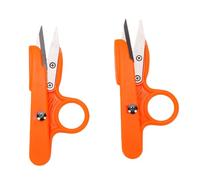 Generic Coupe-fil Mini Ciseaux à Coudre 2 Pièces pour une Coupe Précise du Tissu et de L'artisanat-ergonomique en Acier Inoxydable Orange 4,7x2 Pouces