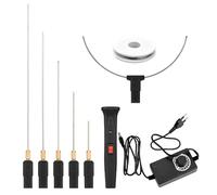 Generic Coupe-Mousse électrique 24 W, Outil de Découpe de Polystyrène Portatif avec 5 Pointes Droites et Pointe Arquée, Stylo de Découpe de Mousse Portable à Température Constante pour (BLACK1)