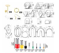 Generic Coupes d'argile, les Coupeurs d'argile Façonnent Plusieurs Combinaisons Faciles à Porter pour Fabriquer des Bijoux (#1)