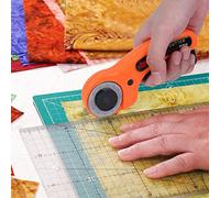 Generic Coupeur Rotatif en Acier Rapide pour le Matelassage et la Couture, Couteau Circulaire de 45 Mm pour la Coupe du Cuir et du Tissu, Idéal pour les Projets de Patchwork