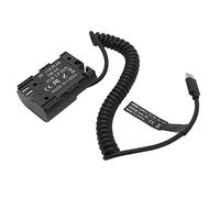 Generic Coupleur CC de Batterie Factice LP-E6 de Type C Entièrement décodé pour Appareil Photo 5D4 6D2 7D, Adaptateur d'alimentation en Plastique 2 A pour Une Plus Longue Durée de Vie de la