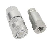 Generic Coupleurs Rapides Hydrauliques à Face Plate, Raccords de Connexion Haute Pression 1/4 Pouces NPT pour Excavatrices, 2 Unités