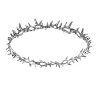 Generic Couronne de Mariage en Métal Ancien Argenté Épines, Serrage-tête Léger pour Femmes, Diadème de Fête et Bal de Promo, Accessoire Cheveux Élégant pour Anniversaire et Cérémonie