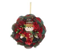 Generic Couronne de Noël de 35 cm, jolie décoration d'intérieur festive pour porte d'entrée, bonhomme de neige