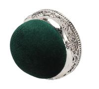 Generic Coussin à épingles Vintage élégant, Base en Métal élastique Doux, Coussin à Aiguille en Forme de Demi-boule pour la Couture, le Quilting, Base en Métal Stable, Fiable et Durable (Type vert à