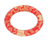 Generic Coussin de Bol Chantant en Brocart de Soie élégant et Doux pour Bols de 7 à 10 Pouces, Oreiller D'anneau de Méditation (rouge)