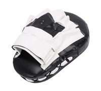 Generic Coussin de Boxe incurvé avec Sangle Réglable, Matériau PU Durable pour L'entraînement de Taekwondo et de Boxe, 1 Pièce (Noir Blanc)