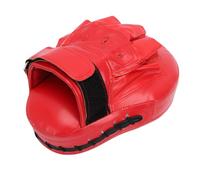 Generic Coussin de Boxe incurvé avec Sangle Réglable, Matériau PU Durable pour L'entraînement de Taekwondo et de Boxe, 1 Pièce (Rouge)