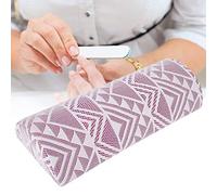 Generic Coussin Doux pour les Mains pour Nail Art avec une Belle Géométrique pour une Expérience de Manucure Confortable à la Maison ou au Salon, Rose 30 X 13 X 6,7 Cm (géométrie violette)