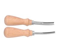 Generic Couteau à Biseauter le Cuir Incisif avec Manche en Bois, Ensemble D'outils de Biseautage de 4 Mm et 8 Mm pour une Coupe Rapide des Bords, Parfait pour le Ponçage du Cuir D'épaisseur Moyenne