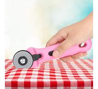 Generic Couteau -tissu Rond de 45 Mm, Durable et Résistant à L'usure, Outil de Haute efficacité pour Tissus Doux, Accessoires de Couture en Bleu Vert Jaune Rose Rouge (Rouge rosé)