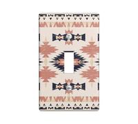 Generic Couvercles de prise électrique aztèque aquarelle bohème géométrique tribal motif indigène blanc rose thermoplastique incassable prise murale bureau interrupteur plaque simple bascule