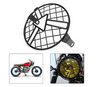 Generic Couverture de Calandre de Protection de Phare de Moto, Protecteur Durable pour CG125 GN125, Couverture de Grille de Phare Anti-rayures pour les Pilotes de Phares de 5,75 Pouces