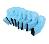 Generic Couvre-têtes en Fer pour Club, 8 Pièces, Matériau PU Doux et Durable, Empêche Les Rayures pour Les Golfeurs Masculins et Féminins (Bleu Clair)