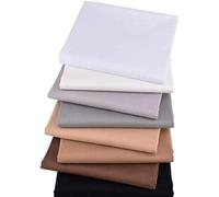 Generic CraftsFabrics 8 pièces/lot (40 cm x 50 cm) gros quart de tissu en coton de couleur unie, feuilles carrées prédécoupées pour la couture patchwork