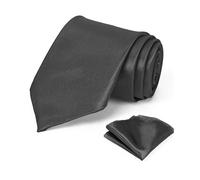 Generic Cravate de couleur unie, noire, cravate pour homme