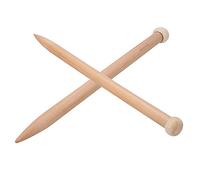 Generic Crochet en Bois Rotatif Lisse, Outil de Tissage à Main Multifonctionnel pour écharpe, Pull, Couverture, Aiguille à Tricoter de 15 Mm, 20 Mm, 25 pour les Artisans (Une paire 20mm)