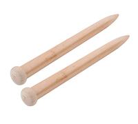 Generic Crochet en Bois Rotatif Lisse, Outil de Tissage à Main Multifonctionnel pour écharpe, Pull, Couverture, Aiguille à Tricoter de 15 Mm, 20 Mm, 25 pour les Artisans (Une paire de 25mm)