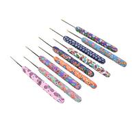 Generic Crochets Ergonomiques, Poignée Souple Colorée, Aiguilles à Tricoter pour Usage Domestique, Ensemble de 9 Pièces