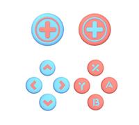 Generic Cross D-Pad Lot de capuchons de bouton pour Switch 2 Joy-Con (bleu orange)
