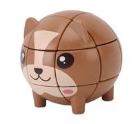 Generic Cube de Puzzle éducatif en Forme d'ours pour Enfants, Défi Logique à Trois Niveaux pour Les Liens Familiaux, Matériau ABS, 6 Pièces pour Les Réunions de Famille