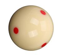 Generic Cue Ball, Pratiquer des Balles de Repère de Billes de Piscine pour Table de Billard avec Point Rouge 2,25 Pouces en Résine Blanc Bilard d'entraînement Ball Rouge Dot pour la Balle