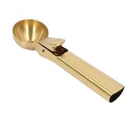 Generic Cuillère à Crème Glacée avec Gâchette, Poignée Confortable, Cuillère à Glace en Acier Inoxydable pour un Nettoyage Facile au Lave-vaisselle, à Boule de 1,9" pour une Utilisation (GOLD)