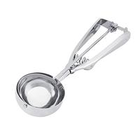 Generic Cuillère à Crème Glacée Saine en Acier Inoxydable, Gâchette de Cuillère à Biscuits Antirouille, Idéale pour un Usage Domestique, à Glace Polie Miroir, à Melon pour Boules de Sorbet (6CM)