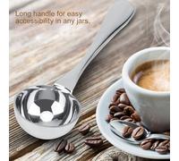 Generic Cuillère à Mesurer le café à Long Manche en Acier Inoxydable pour un Accès Facile dans les Bocaux, Cuillère à Lait en Poudre Lisse et Sûre pour la Cuisine à Domicile 1 Pièce (30ml)