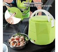 Generic Cuiseur à Riz électrique Portable Multifonctionnel pour Camion Alimentaire - Facile à Transporter, Double Boucle de sécurité, adapté pour Célibataire, étudiant, 24 V (GREEN)