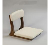 Generic DAMEDAI TA152 Chaise de méditation sans pieds Tatami de style japonais avec dossier pour baie vitrée, siège ergonomique (finition anthracite avec coussin)