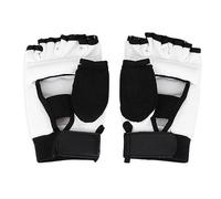 Generic de Boxe Demi-Doigt, Protecteur Confortable de Sparring de Taekwondo pour L'entraînement et la Compétition, Noir et Blanc, Taille XS-XL (L Main)