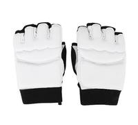 Generic de Taekwondo Protège-Main de Sparring en Tissu tricoté PU avec Planche EVA de Boxe Demi-Doigt Doux et Imperméables pour Compétition d'entraînement pour Enfants et Adultes (L Main)