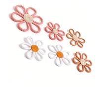 Generic Décoration Murale Tissée à Fleurs de Marguerite, Art Unique pour Chambre D'enfants, Ensemble de 6 Pièces, Décorations en Corde de Coton (corde de coton)