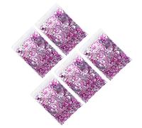 Generic Décorations de Table de Confettis à Paillettes Roses pour les Fêtes de Baptême de Fille, Fournitures de Fête à Paillettes de 8 Mm pour le 1er Anniversaire de bébé, 5 Sacs X 15 G/paquet