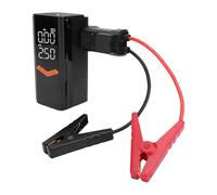 Generic Démarreur de Voiture Portable, 10000 mAh 80 W 150 PSI Lampe LED Gonfleur de Pneus de Secours avec Tube Gonflable et Pince à Bec de Canard pour Motos