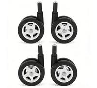 Generic Démontage Pratique 4 Pièces Roues de Remplacement pour Trotteur pour bébé Réduction du Bruit Roulettes Rotatives Silencieuses pour Poussettes Apprentissage des Marcheurs (WHITE)