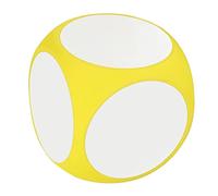 Generic Dés Vierges Inscriptibles, Aide Pédagogique Multifonctionnelle pour Les Jeux de Mathématiques pour Enfants, Matériau EVA de 3,9 Pouces, Forme Cubique (Yellow)
