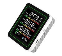 Generic Détecteur de CO2 HCHO TVOC, Compteur de qualité de L'air de Haute Précision pour Chambre à Coucher, Salle de Classe, Batterie Li Rechargeable, Câble USB 5 en 1