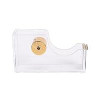 Generic Dévidoir de Ruban Acrylique avec Cutter, Design Moderne et élégant pour le Bureau et L'école 12 X 6,5 X 3,5 Cm (GOLD)
