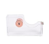 Generic Dévidoir de Ruban Acrylique avec Cutter, Design Moderne et élégant pour le Bureau et L'école 12 X 6,5 X 3,5 Cm (Or Rose)