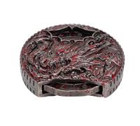 Generic Dice de Jeu de Bureau, Roulement d'équilibrage Correct de la Rotation Courante Intégrée 7 en Attendant 1 Rôle de Spinner Métallique pour à la Sauvegarde (Rouge Sang)